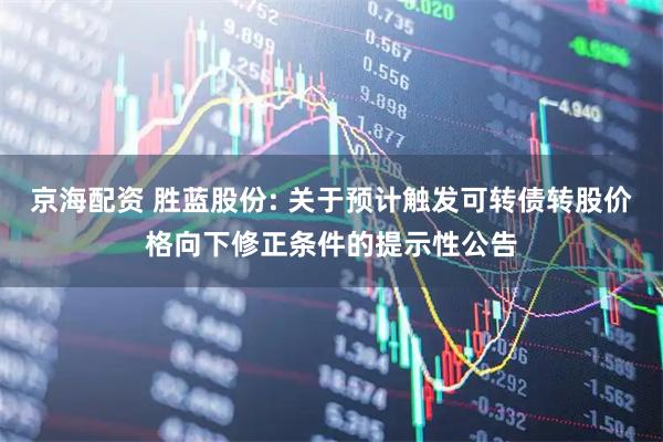 京海配资 胜蓝股份: 关于预计触发可转债转股价格向下修正条件的提示性公告